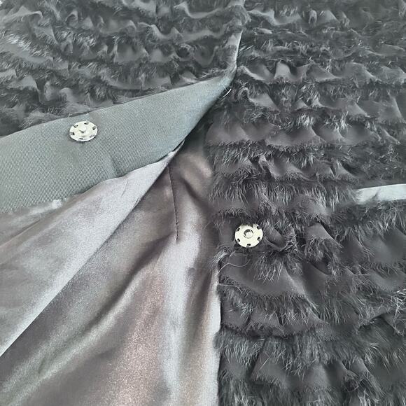 CF Charm Furs Black Rabbit Fur Cap Sleeve Vest Jacket Size Medium - Picture 10 of 14